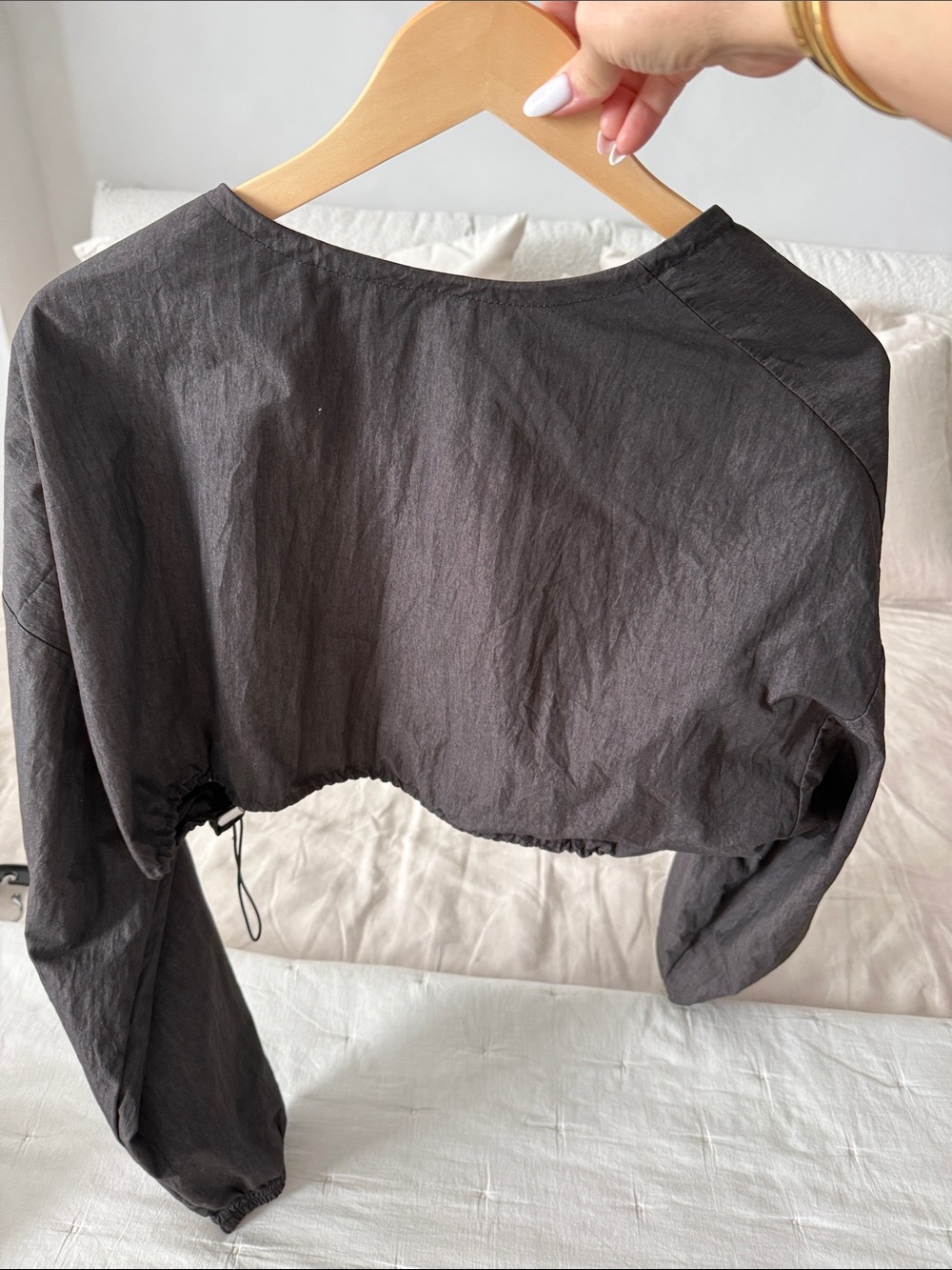 Black Cropped Open-Front Jacket - Picture 2 of 4
